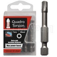 Бита 1/4 15-50мм Torx, Quadro Torsion