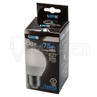 Лампа LED LEEK, E27, 8W, 4000К, шар