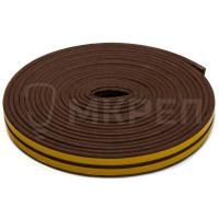 Уплотнитель для окон E-профиль, 10м, коричневый