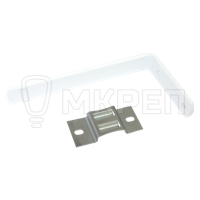 Держатель настенный с креплением для гардин, 120мм, бел.