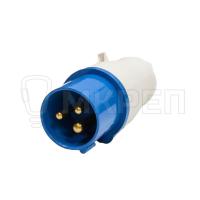 Вилка силовая НТ-013/16А, 220V, 2Р+Е, IP44