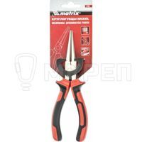 Круглогубцы, 2х-компонентная рукоятка 160мм Matrix NICKEL