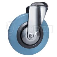 Поворотная колесная опора под болт, серая резина Schg93