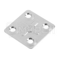 Пластина крепежная, 40х40х1,2 мм, цинк
