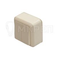 Выключатель 2-клавишный, открытой установки, бежевый 10А Оптима