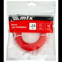 Леска для триммера, круглая, 2,0 мм х 15 м, MTX