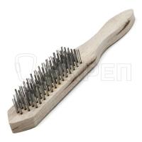 Щетка из стальной проволоки, 6-рядная деревянный корпус