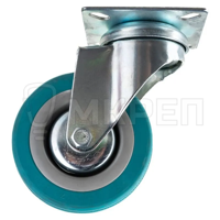 Поворотная колесная опора, серая резина Scg25