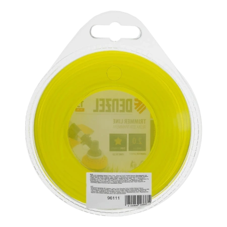 Леска для триммера, звезда, 2 мм х 15 м, блистер, FLEX CORD, Denzel