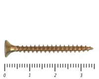 Саморез желтый PZ, 3.5х35 100шт., (Гриппер)