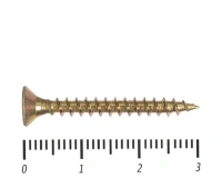 Саморез желтый PZ, 6х30 100шт., (Гриппер)