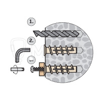 Дюбель для газобетона, 10х50мм, 60шт, нейлоновый, Европартнер PBT4