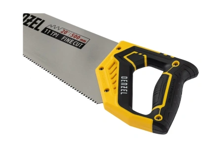 Ножовка, по дереву 500 мм, 9 TPI зуб 3D, двухкомпонентная рукоятка // Denzel