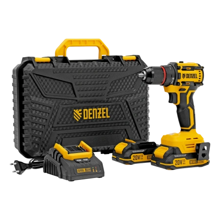Дрель-шуруповерт, аккумуляторная, бесщет., Denzel