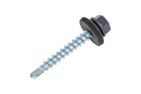Саморез кровельный Zn, 4,8х35, RAL-7024 графитово-серый, 100шт (Гриппер)